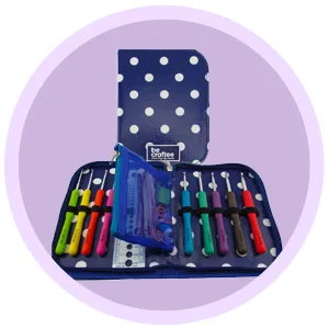 BeCraftee Crochet Hooks Kit - 31 Piece Set with 9 Ergonomic Hook Sizes 6 Yarn Needles Additional Knitting & Crochet Supplies and Carrying Case Hooks and Accessories Case - Case