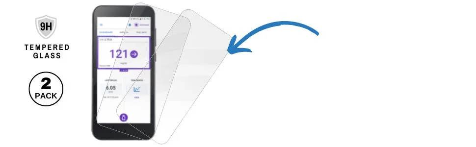 Sugar Medical Omnipod 5 Screen Protector. Protect your Omnipod 5 Automated Insulin Delivery System Controller from cracks scratches and scrapes. 2 Pack. - screen protector