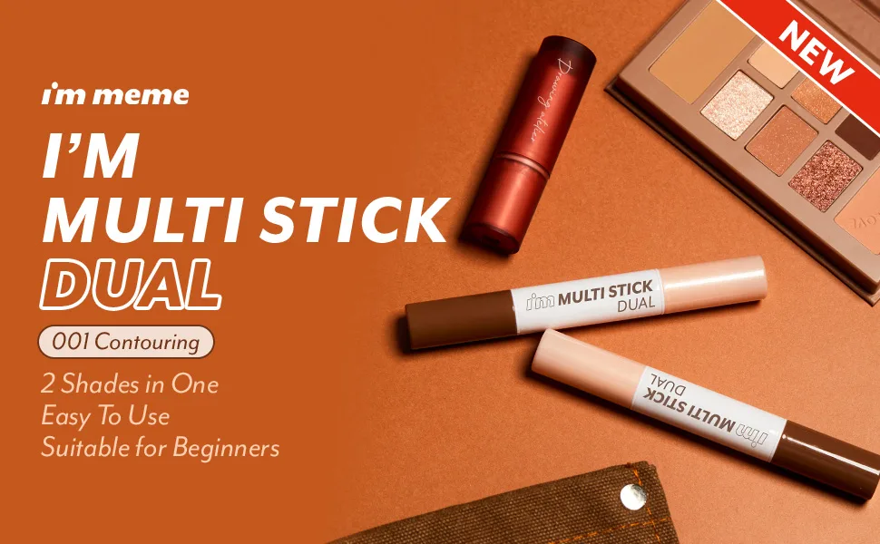 I'M MEME I'm Multi Stick Dual | Two Shade Shading and Highlighting Matte Finish | Suitable for Beginners Portable Size | 001 Contouring 05 Countouring & Highlighting 2-1 Stick - product information 15