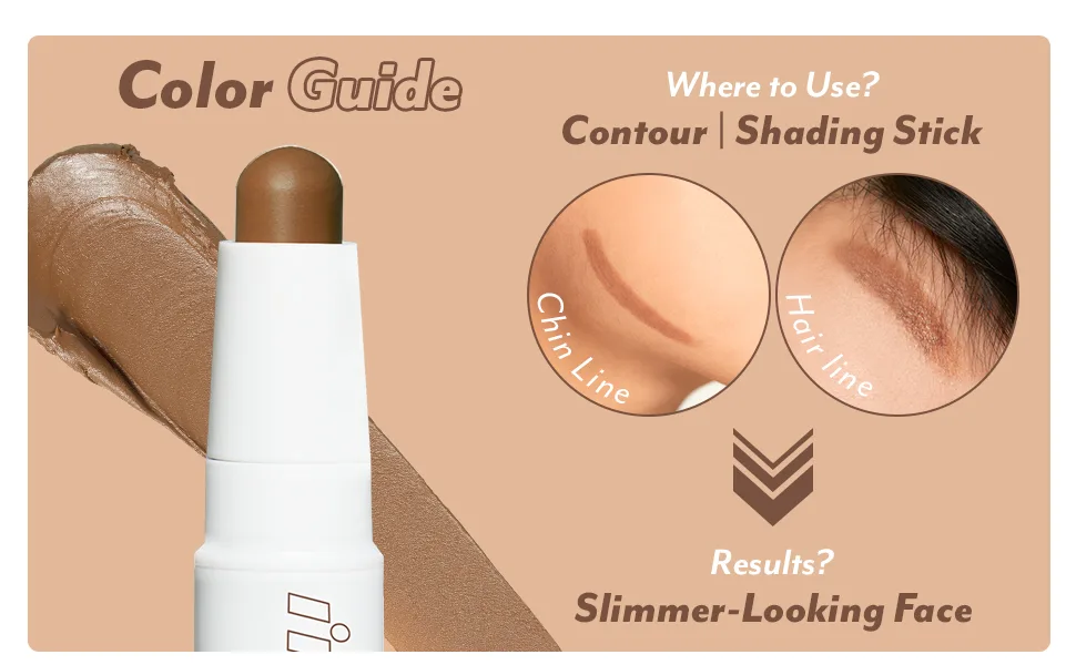 I'M MEME I'm Multi Stick Dual | Two Shade Shading and Highlighting Matte Finish | Suitable for Beginners Portable Size | 001 Contouring 05 Countouring & Highlighting 2-1 Stick - product information 16