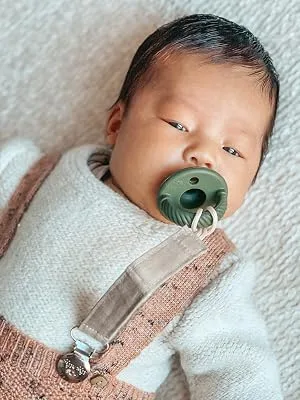 Itzy Ritzy Linen Pacifier Clips Fabric Pacifier Strap with Clip Keeps Pacifiers & Teethers in Place Includes Universal Attachment Clip and Loop 2-Pack of Pink and Pink Stripe - itzy ritzy, pacifier strap, linen pacifier strap, pacifier clip, binky clip, binky strap