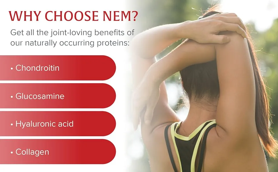 Natural Factors NEM Natural Eggshell Membrane Promotes Joint Comfort and Flexibility 30 Capsules 30.0 Servings (Pack of 1) - Why choose NEM?