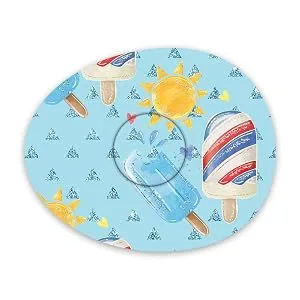 Rockadex - Freestyle Libre Sensor adhesives Custom-Designed Freestyle Libre Patches Diabetic Supplies Mix 10 Pack Weather - Freestyle Libre Adhesive Patch. Ice cream design.