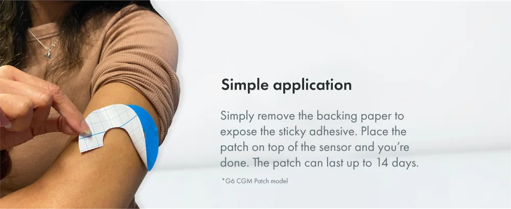 Glucology CGM Patches for Libre/Guardian/Enlite Blue | 25 Pack | Waterproof & Universal Patch - simple application remove and expose adhesive. patch lasts upto 14 days.