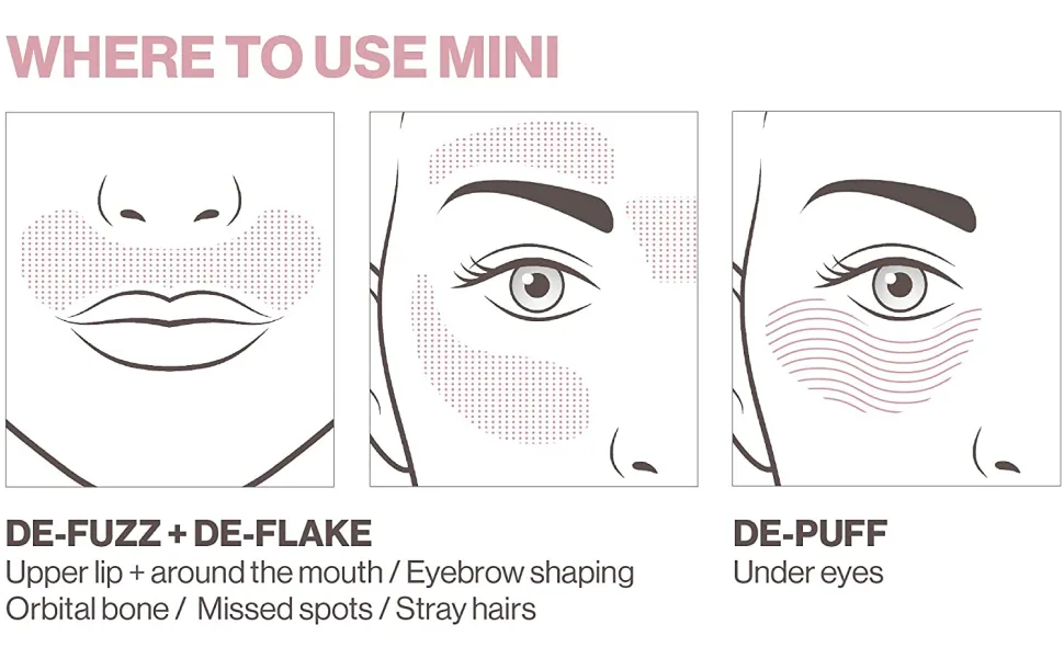 DERMAFLASH MINI Precision Edges Facial Hair Remover Replenishment Set 8-Pack Refill - dermaflash
