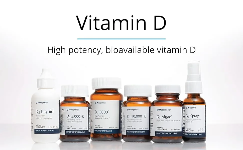 Metagenics Vitamin D3 2000 IU Complex - Vitamin D Supplement for Healthy Bone Formation Cardiovascular Health and Immune Support - 90 Count - vitamin D