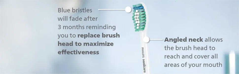 Philips Sonicare Genuine E-Series Replacement Toothbrush Heads 2 Brush Heads White Frustration Free Packaging HX7022/30 - Philips Sonicare E-Series replacement toothbrush heads, HX7023/64, 3-pk