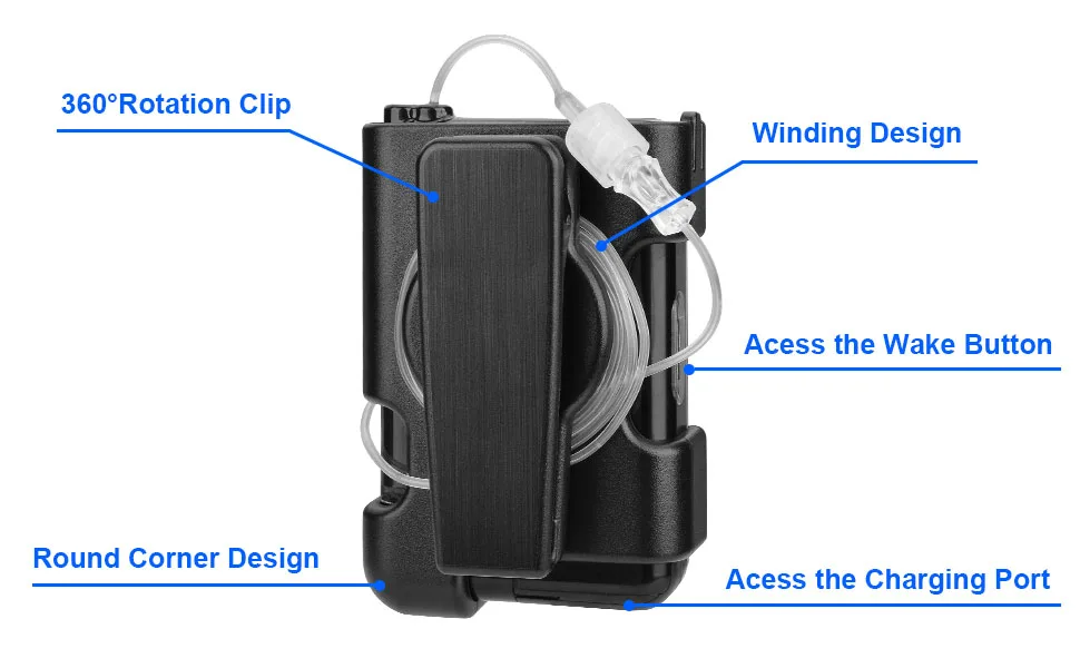 APDTEK Tandem Tslim X2 Pump Case Accessories Smooth Comfortable Flexible Safe Convenient Insulin Pump Holder 360 Rotating Sturdy Belt Clip for t:Slim/t:Slim G4 (Black) - product information 13