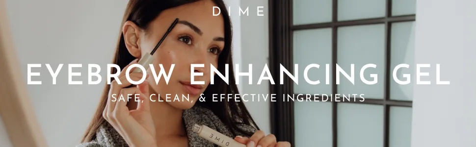 DIME Beauty Eyebrow Enhancing Gel Eyebrow Booster and Lash Enhancer 1 Count - eyebrow growth serum thicker brows advanced hair rapid growing oil thickening age hairgrowth