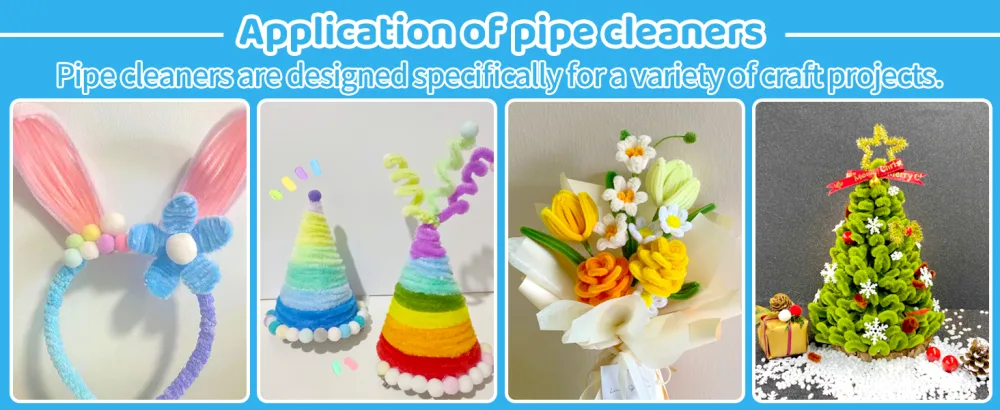 Eppingwin 200 PCS Pipe Cleaners Multi-Colored Pipe Cleaners Craft Supplies 20 Colors Chenille Stems for DIY Arts Crafts Project(Multi Color) Small Pack Multi-Colored - pipe cleaners2