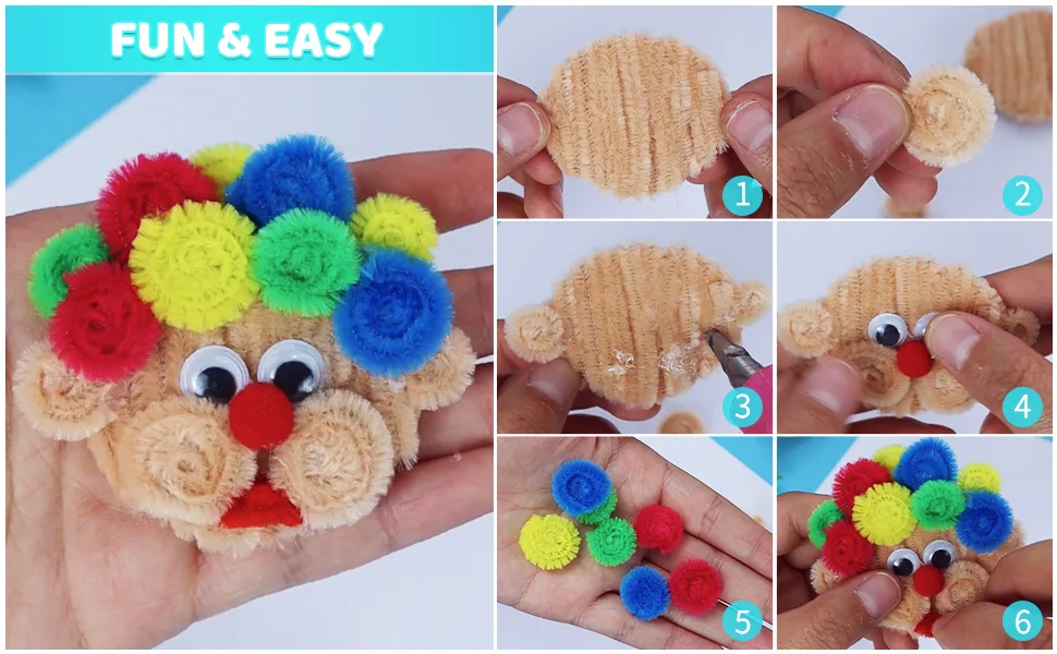 200psc 20colors Pipe Cleaners Chenille Stems Pipe Cleaners for Crafts Pipe Cleaner Crafts Art and Craft Supplies Small pack Multi-Color - product information 14
