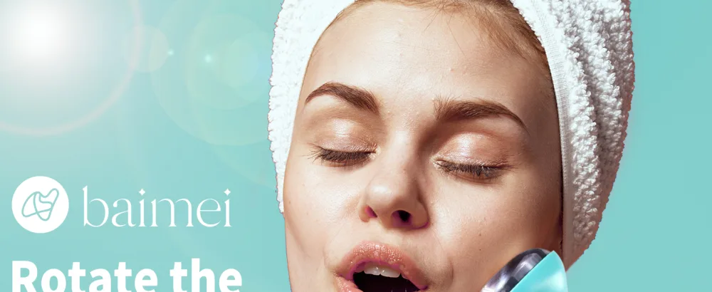 BAIMEI Ice Pack with A Stainless Steel Detached Icy Head Ice Roller for Eyes and Face Reduces Puffiness Redness and Pain Blue White - BAIMEI Ice Roller