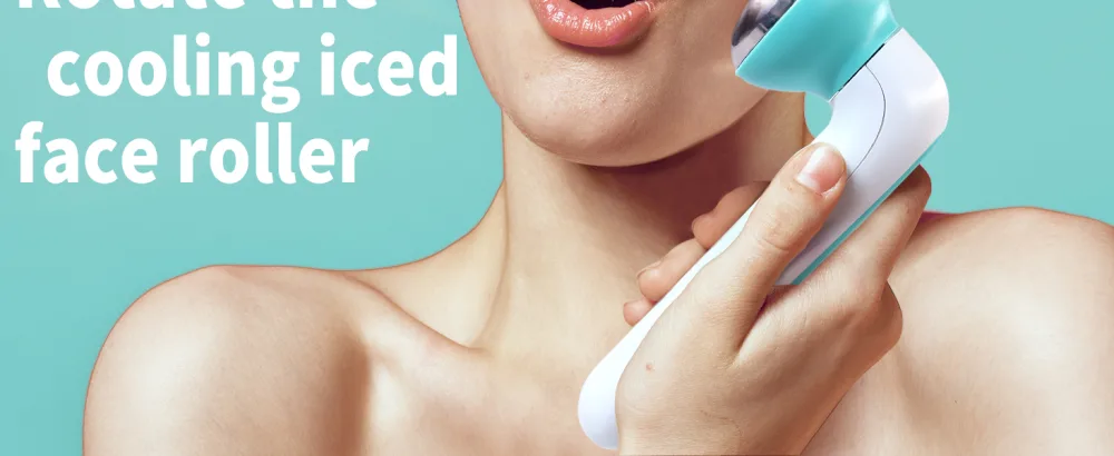 BAIMEI Ice Pack with A Stainless Steel Detached Icy Head Ice Roller for Eyes and Face Reduces Puffiness Redness and Pain Blue White - Ice Face Roller
