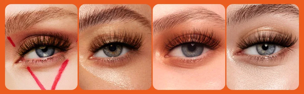 7 Styles Natural Lashes Mink Wispy Fluffy False Eyelashes 3D Eye Lashes Pack EYDEVRO Fake Eyelashes 14 Pairs 12-17mm Mixed - natural mink lashes