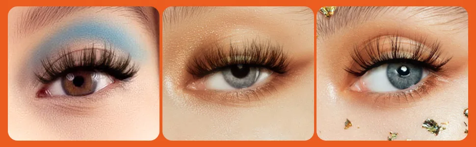 7 Styles Natural Lashes Mink Wispy Fluffy False Eyelashes 3D Eye Lashes Pack EYDEVRO Fake Eyelashes 14 Pairs 12-17mm Mixed - natural mink lashes