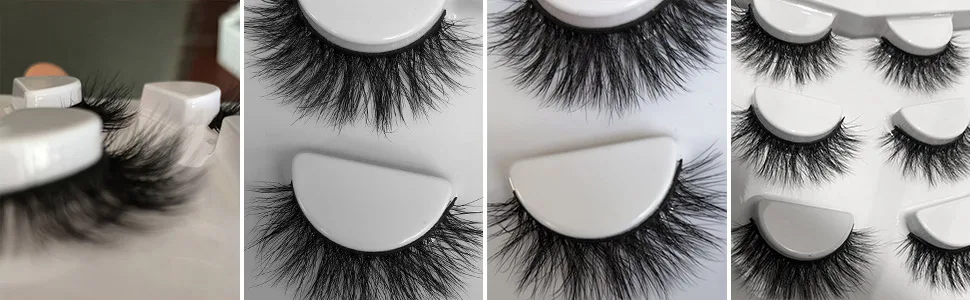 ALICROWN Faux Mink Lashes Pack 3D Volume Natural Fluffy Wispies Cross False Eyelashes C- Faux Mink - sdasda