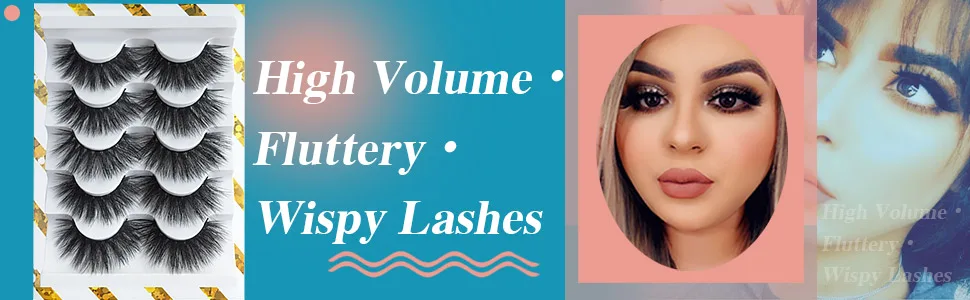 JIMIRE High Volume False Eyelashes Fluffy 3D Lashes Pack 5 Pairs - 526-01-lashes