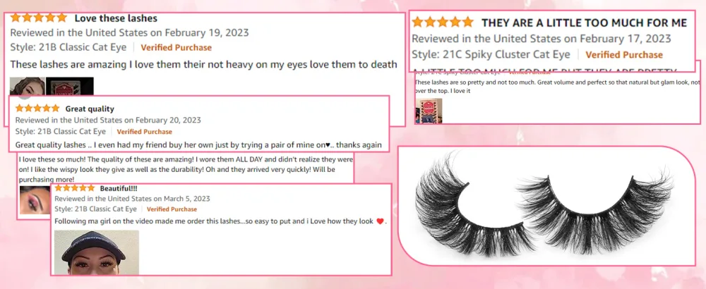 False Eyelashes Wispy Mink Lashes 18mm Strip Lashes Natural Look Fake Eyelashes Curly Soft Cat Eye Lash Pack 10 Pairs by EYDEVRO - product information 18