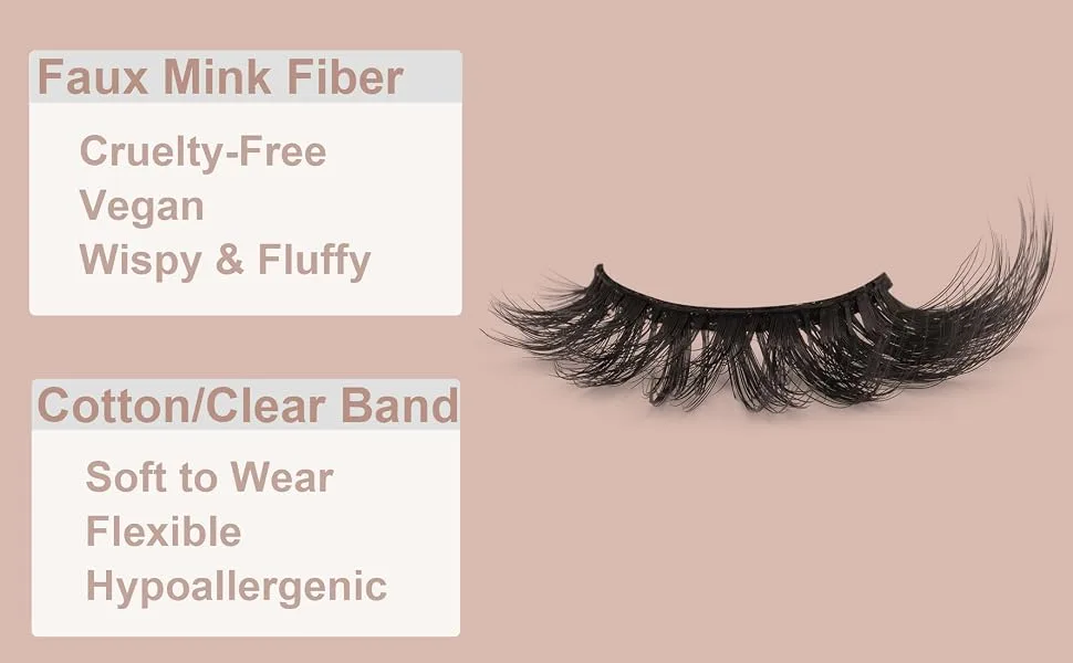 False Eyelashes Clear Band Natural Lashes Wispy Cat Eye 15mm Russian D Curl Lashes Extension Strip Eyelashes Pack by Kiromiro 15mm Cat Eye - mink lashes natural look