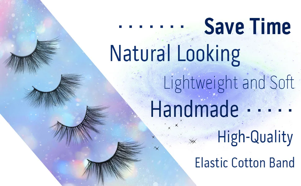 wiwoseo False Eyelashes Half Lashes Strip Natural Wispy Fluffy Faux Mink Lashes 14MM Eyelashes 10 Pairs Pack - product information 16