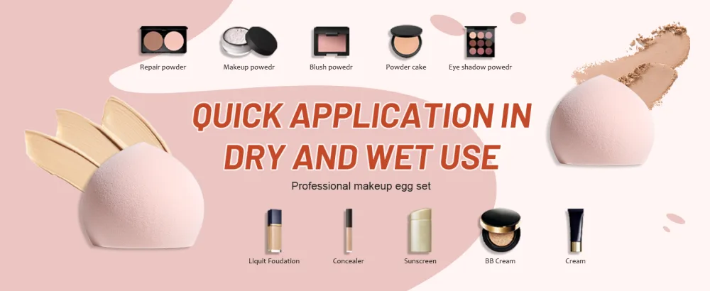 BS-MALL Makeup Sponge Set Cloud Makeup Blender for Liquid and Cream Foundation Flawless Makeup Latex Free Pack of 4 - product information 26