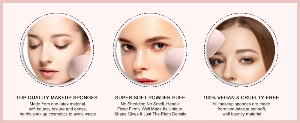 BS-MALL Makeup Sponge Set Cloud Makeup Blender for Liquid and Cream Foundation Flawless Makeup Latex Free Pack of 4 - product information 28