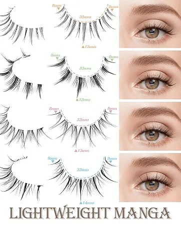 False Eyelashes Fluffy Mink Cat Eye Lashes Strip Pack 10 Pairs 18MM Wispy D Curl Fake Lashes That Look Like Extensions 8D Full Dramatic Eyelash by Goddvenus E-cat eye - product information 8