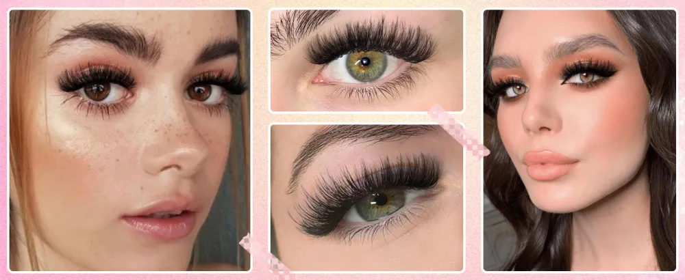Lash Clusters D Curl Individual Cluster Lashes 100 pcs Fluffy Wispy Mink Lashes Extensions False Eyelashes DIY Lash Pack by EYDEVRO Dramatic D Curl Clusters - Y28-27D