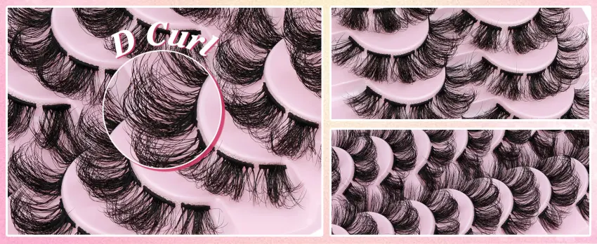 Lash Clusters D Curl Individual Cluster Lashes 100 pcs Fluffy Wispy Mink Lashes Extensions False Eyelashes DIY Lash Pack by EYDEVRO Dramatic D Curl Clusters - Y28-27D