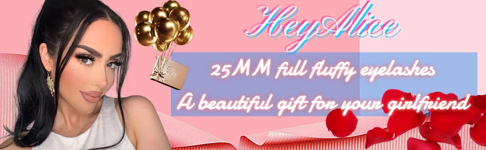 Mink Eyelashes 25mm Lashes Pack HeyAlice Fluffy 8 Pairs 4 Styles Mixed Eyelashes Long Strip Thick Volume Fake Lashes Mixed_4 Styles - product information 6