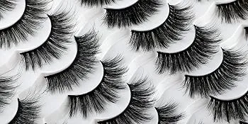 False Eyelashes Pack 20 Pairs 4 Styles Mixed Fluffy Faux Mink Eyelashes Dramatic Long 20MM Fake Eye Lashes - false eyelashes
