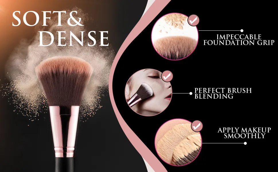 Makeup Brushes SOLVE Professional 16pcs Brushes Set with case face makeup brushes set foundation eyeshadow brush set travel make up brushes with wooden Handle Softy synthetic fiber( & ) - Makeup Brushes