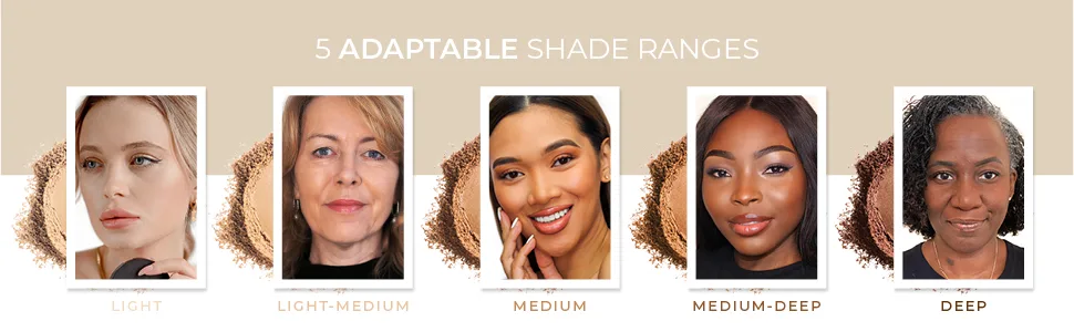 WUNDERBROW GO BEYOND FOUNDATION Makeup Pressed Powder Natural Cream Finish Light Medium 1 Count - setting powder, powder, powder brush, face powder, translucent powder, loose powder, bronzer powder