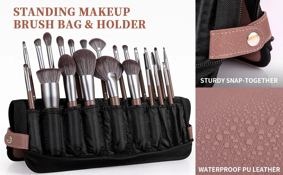 DUcare Makeup Brushes Professional with Bag 22Pcs Makeup Brush Set Premium Synthetic Kabuki Foundation Blending Brush Face Powder Blush Concealers Eye Shadows with Case - product information 26