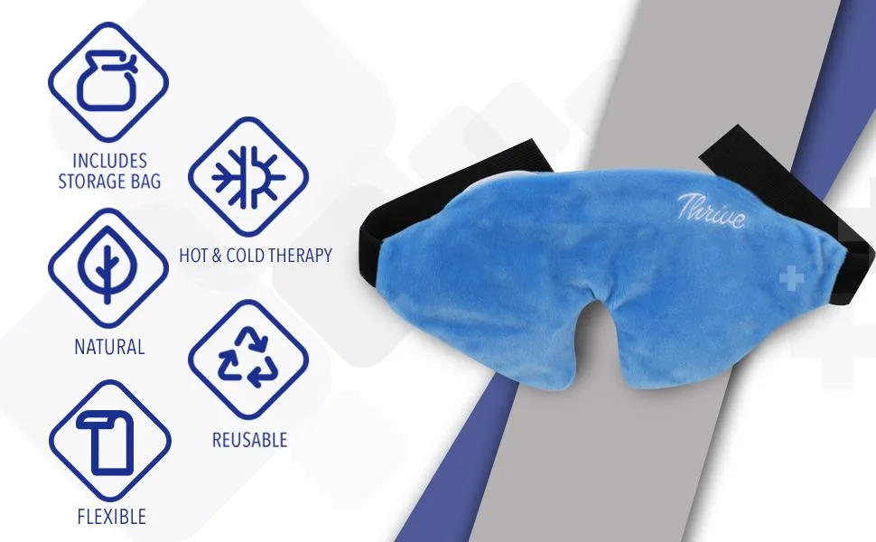 Thrive Hot & Cold Eye Mask - FSA HSA Approved Reusable Gel Bead Eye Ice Pack and Heat Therapy - product information 24
