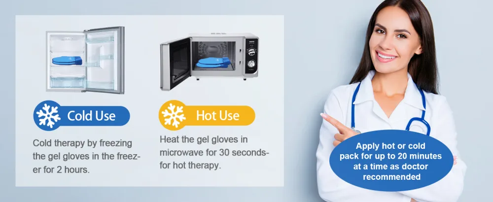 NEWGO Hand Ice Pack Golves for Pain Relief 2 Pack Cold Gloves for Chemotherapy Neuropathy Reusable Ice Gloves for Hands Finger Injuries Arthritis Working Hands - ice pack