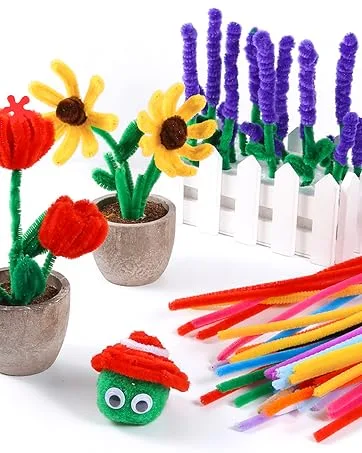 Caydo 324 Pieces Pipe Cleaners 27 Colors Chenille Stems for DIY Art Creative Crafts Project Decorations (6 mm x 12 Inch) 27 Colors Large Pack - Pipe cleaners
