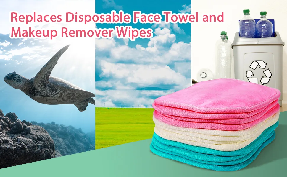 NATWAG | Reusable Update Makeup Remover Microfiber Cloth for Sensitive Skin | Washable Makeup Remover Towels | Natural Facial Cleansing Towels (6 x 6 12 Pack Assorted) Multicolor - product information 10