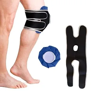Doctor Developed Knee Ice Pack/Hot & Cold Pack with Wrap/Support Brace to Hold in Place 1 - knee wrap, knee brace, knee strap, knee support, knee compression sleeve, small, medium, large, xl