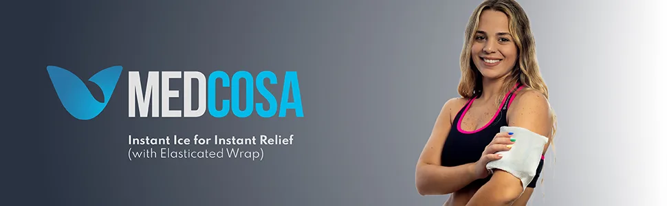 Medcosa Instant Ice Pack | Squeeze Shake Activate | Cold Disposable Ice Pack for R.I.C.E. Treatment Soft Tissue Injuries Minor Burns & Headaches (8 Pack) - INSTANT ICE FOR INSTANT RELIEF