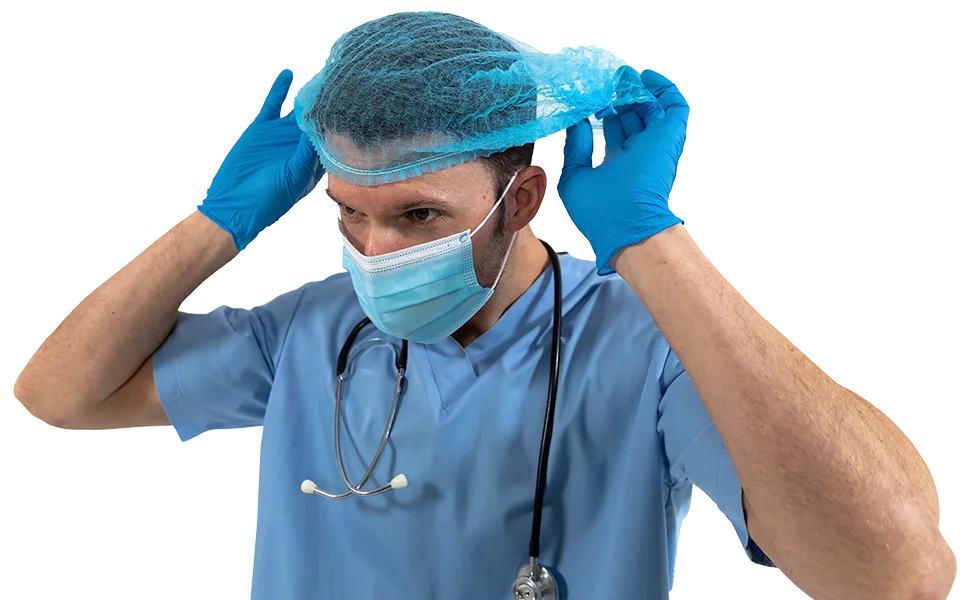 Disposable Bouffant Caps | 24 Inch | Blue | 100 Pack | Head Covers | Hair Nets - hairnets