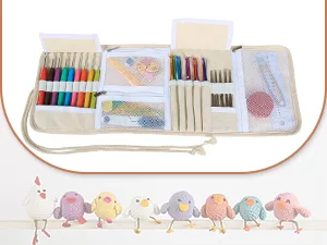 Teamoy Crochet Hook Case Roll Bag Holder Organizer for Various Crochet Needles and Knitting Accessories Compact and All-in-Place Bohemian Crochet Hook Case Bohemian - Crochet Hook Case