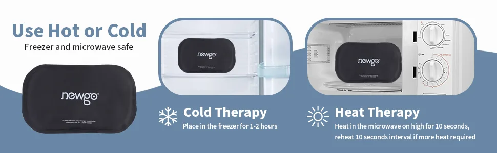 NEWGO Ice Packs for Injuries Hot Cold Therapy Gel Cold Pack Pain Relief for Shoulder Neck Hip Elbow Knee - 11.81 x 7.08 - ice pack