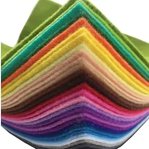 Felt Fabric Misscrafts 28pcs 12 x 8 (30cm x 20cm) 1.4mm Thick Soft Felt Nonwoven Fabric Sheet Pack DIY Craft Patchwork Sewing Square Assorted Colors with Thread Bag 20cm x 30cm - felt sheets