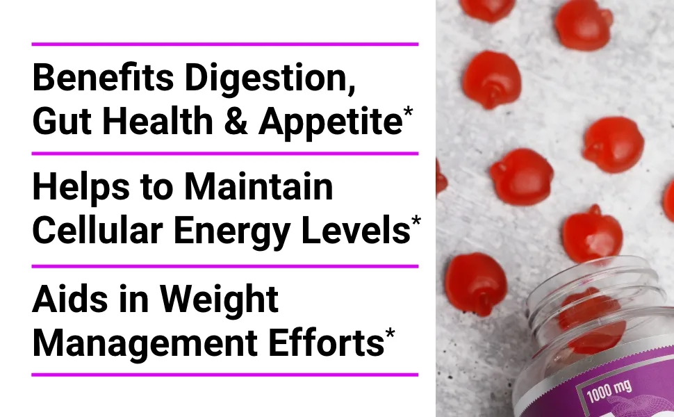Essential Elements Apple Cider Vinegar Gummies from The Mother - 60 Count (3 Pack) Red Apple Flavor - benefits digestion, gut health & appetite*