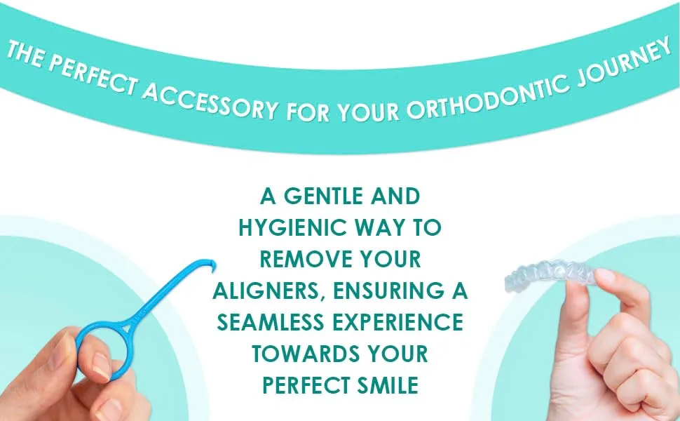 OrthoKey Clear Aligner Removal Tool Invisalign Remover Tool for Removable Braces & Retainers Teeth Retainer Cleaner Fits In a Dental Carrying Case or Aligner Case Small Size White (30-Pack) - product information 16