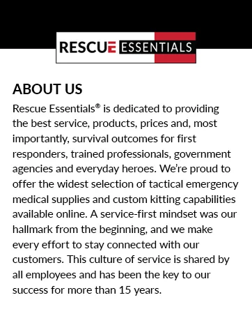 Stop The Bleed Dual Kit - Public Access for Bleeding Control IFAK Sized to Fit in an AED Cabinet Red Case with Two Complete Modules from The Rescue Essentials Brand - Brand about us