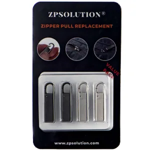 Zpsolution Zipper Pull Replacement Metal Zipper Handle Mend Fixer Zipper Tab Repair for Luggage Suitcases Bag Black - zipper pull replacement
