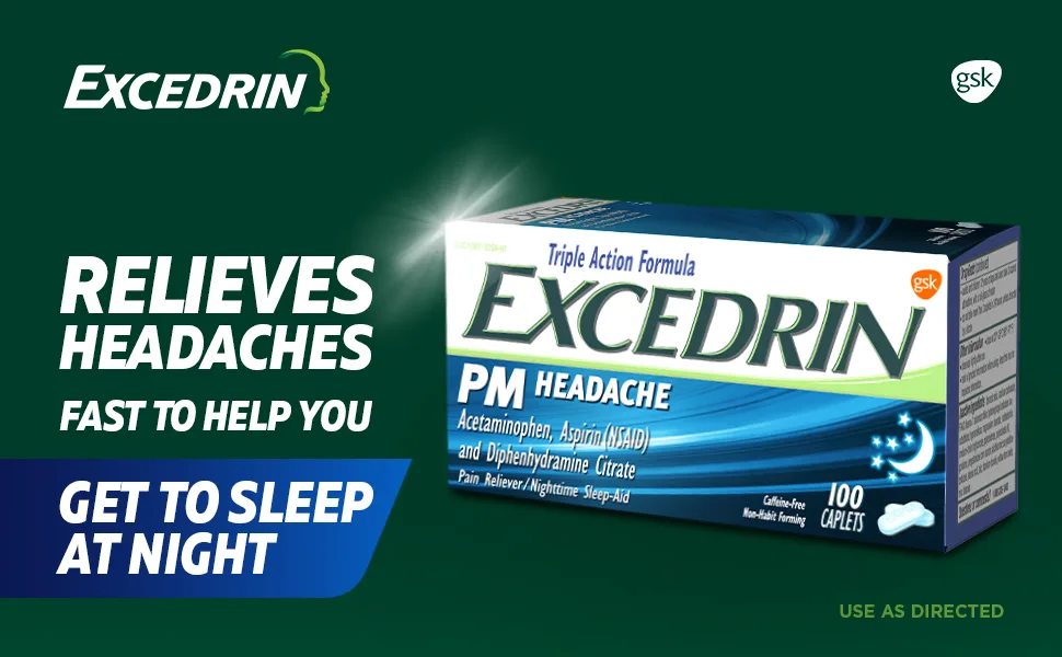 Excedrin PM 24 Count - Excedrin Relieves Headaches