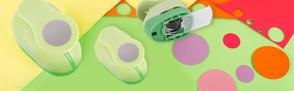 UCEC Circle Punch 3 Pcs Circle Hole Punch Paper Punches for Crafting 3/8+5/8+1Inch Circle Cutter for Paper Crafts circle Medium-3pack - hole punchers for crafting